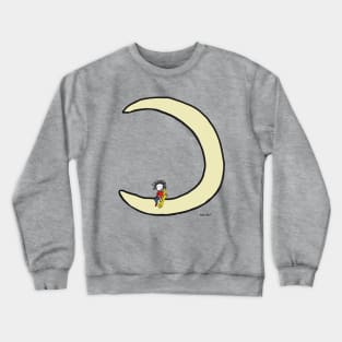 Moon and baritone sax Crewneck Sweatshirt